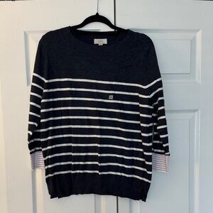 LOFT Outlet Striped Crewneck Sweater
